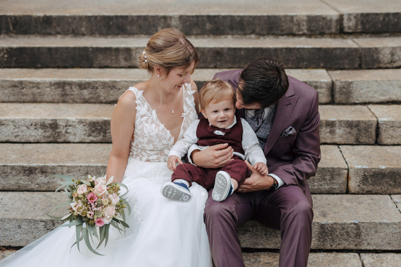 Hochzeit mit Regen(bogen)